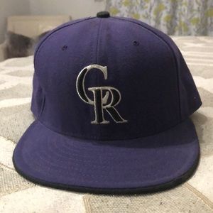 Colorado Rockies Purple Fitted Hat, New Era, 7 5/8